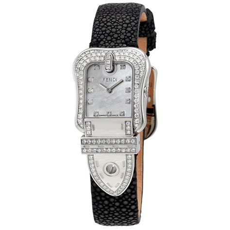 fendi white gold watch|fendi women's diamond watch.